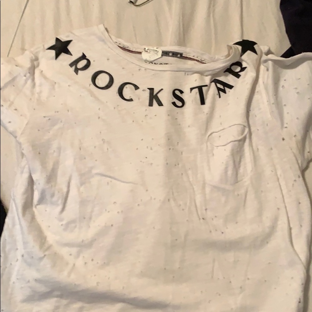 White rockstar shirt